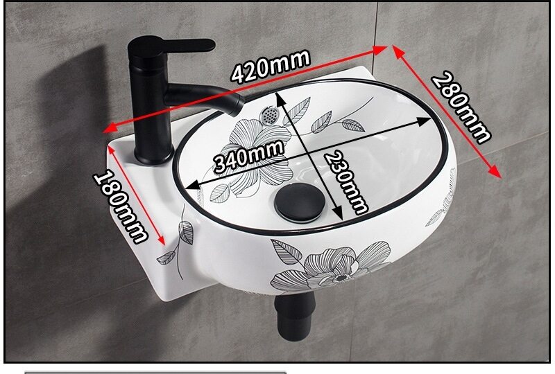 Bộ chậu lavabo treo tường hoặc góc Mini