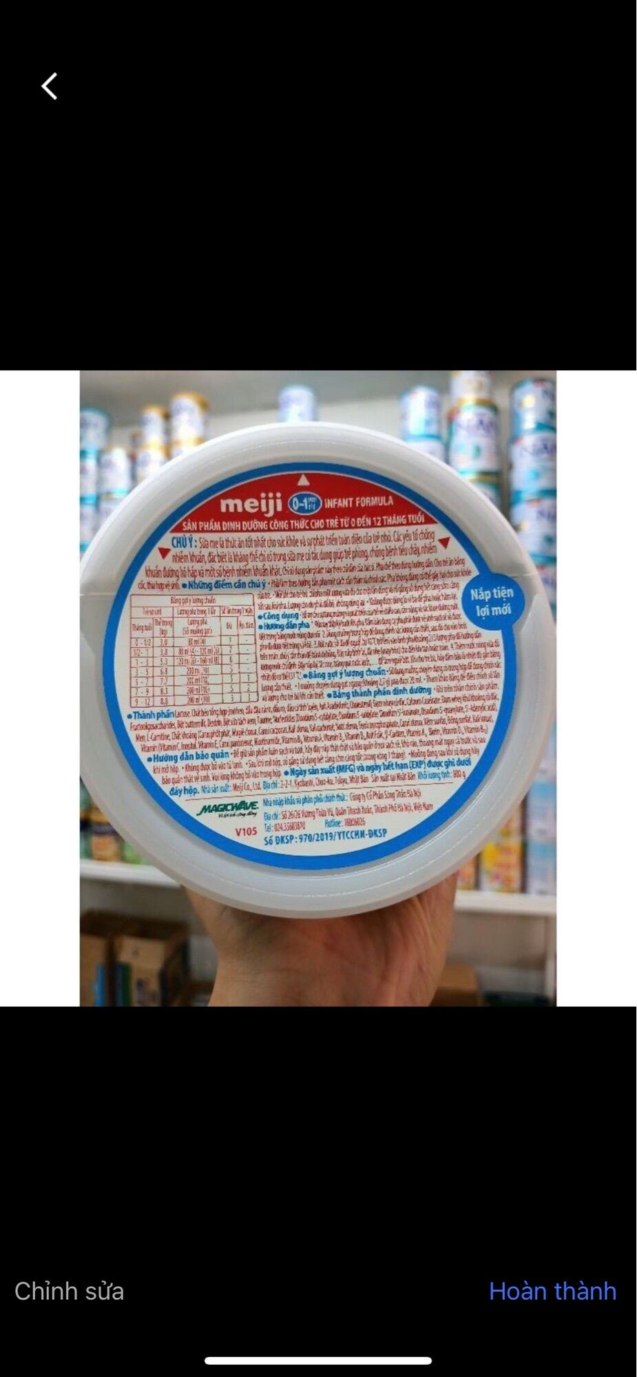 Sữa bột Meiji 0 - 1 tuổi lon 800g ( hàng công ty mẫu mới )