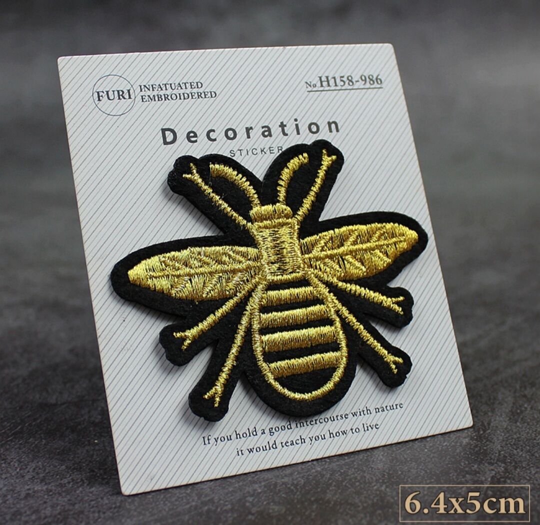 Sticker Patch Thêu Ủi Hình Con Ong Cao Cấp Các Loại