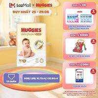 Tã quần Huggies Skin Perfect Mega Jumbo M98/L88/XL72+4/XXL64+4 miếng với 2 vùng thấm giảm kích ứng da