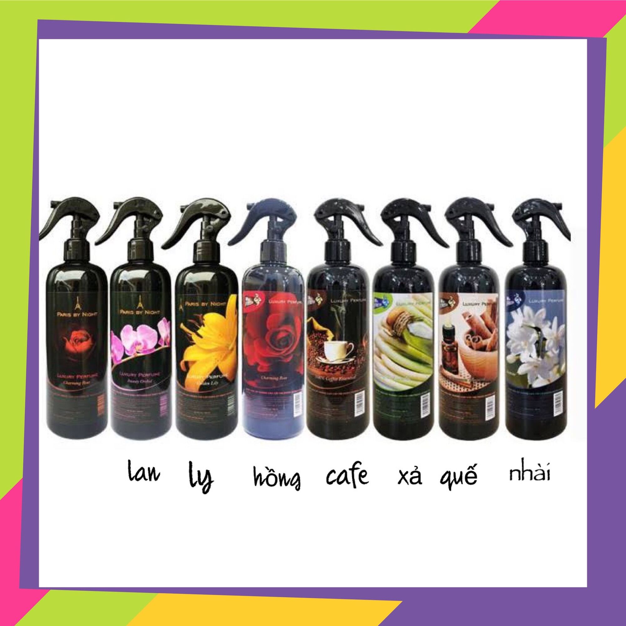 Nước hoa xịt phòng paris by night mr fresh 500ml nhiều mùi hương