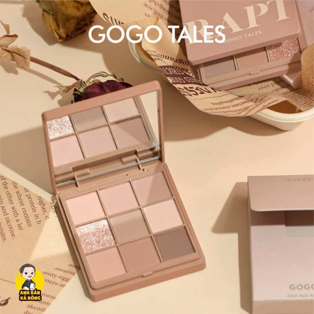 Bảng Phấn Mắt 9 Ô Màu Nhũ Lì GOGO TALES 9-Color Rapt Collection Eyeshadow Palette GT456