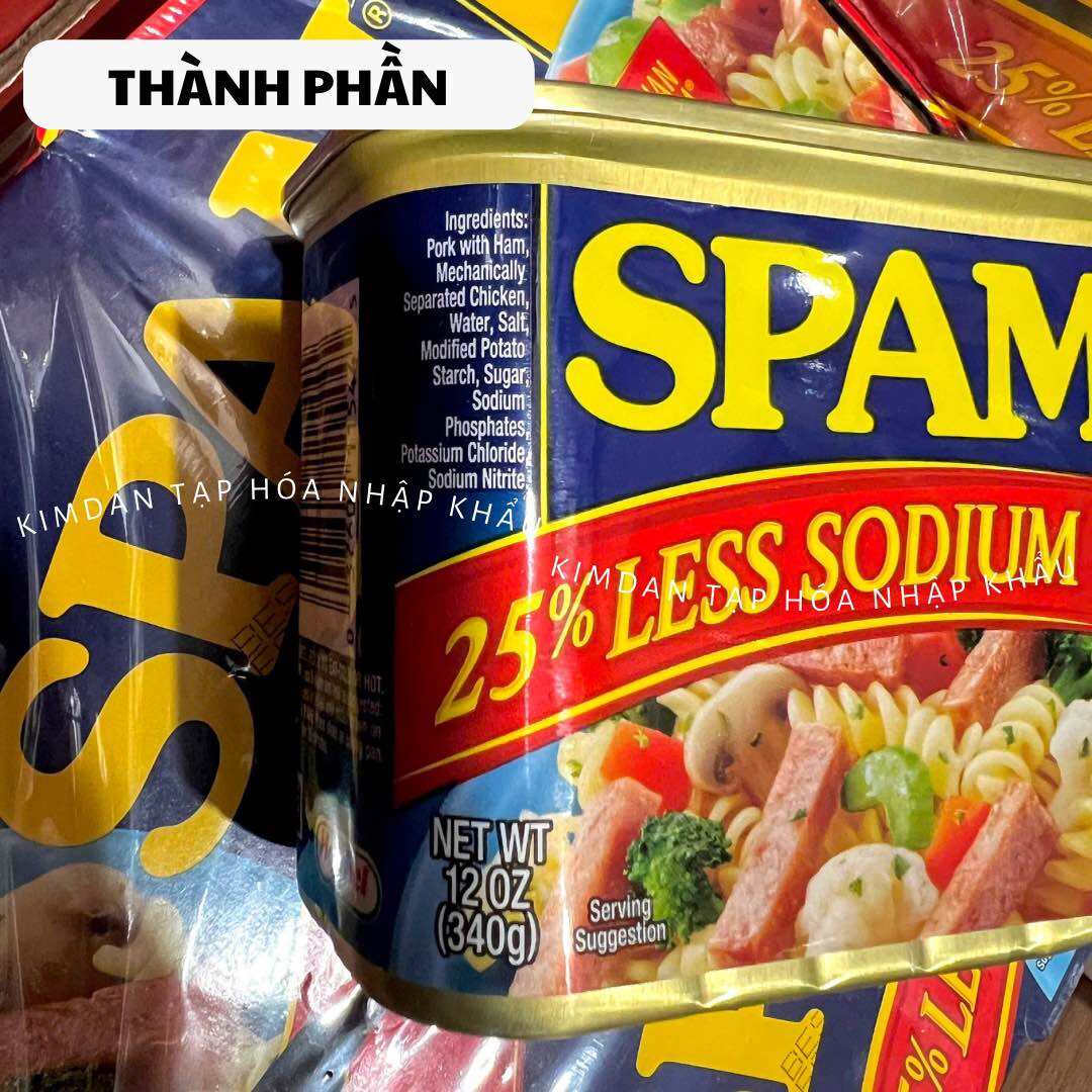 [NHẬP KHẨU MỸ] THỊT HỘP SPAM LESS SODIUM 25% GIẢM MẶN 340G