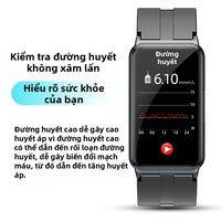 Smart Wristband with Blood Glucose, Blood Pressure, ECG, SpO2, Temperature, Heart Rate, Breathing, Atrial Fibrillation, Heart Attack, Elderly Health, Snoring Alarm Monitoring