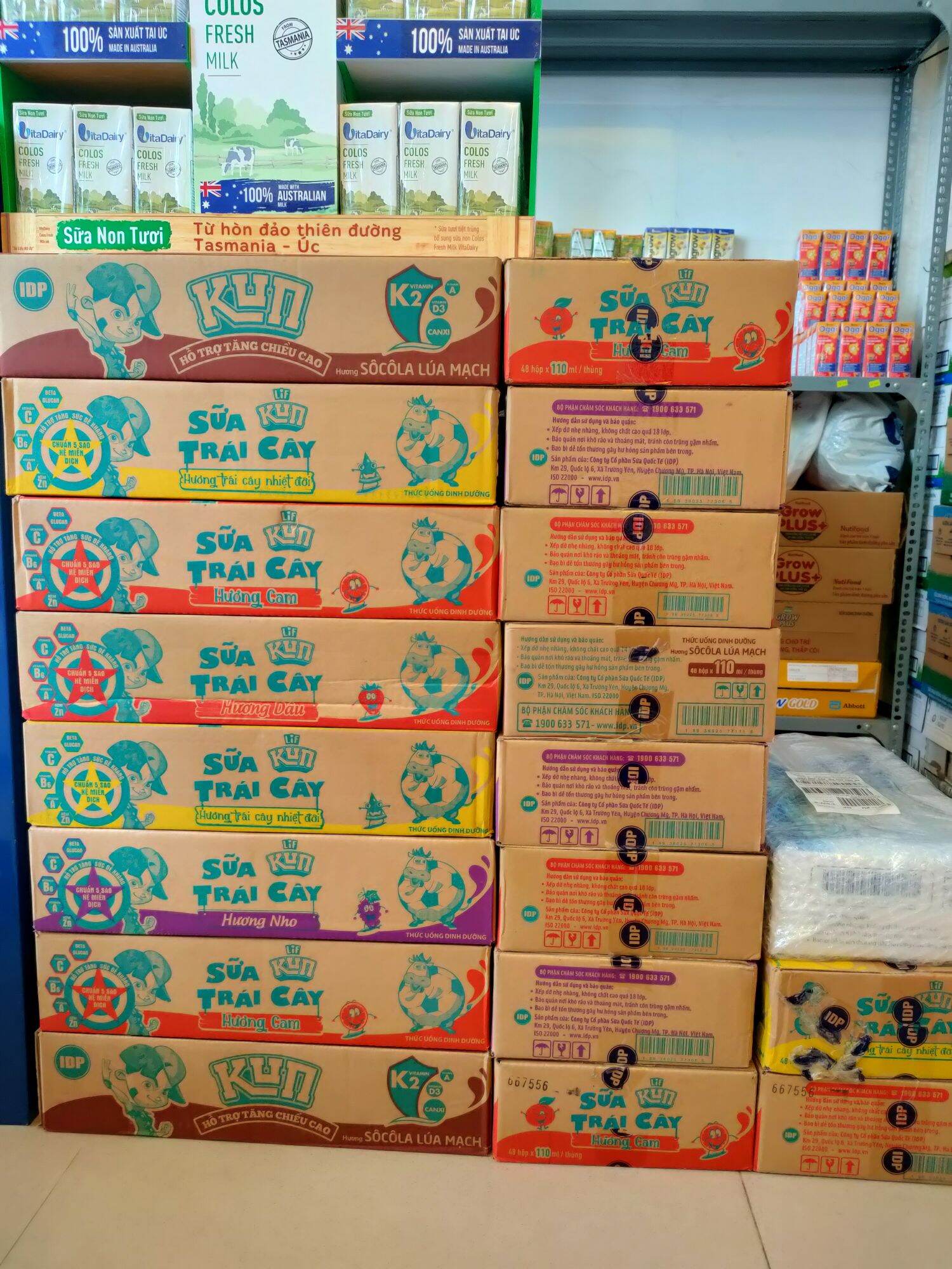 Thùng sữa kun socola lúa mạch 110ml(48 hộp x 110ml)