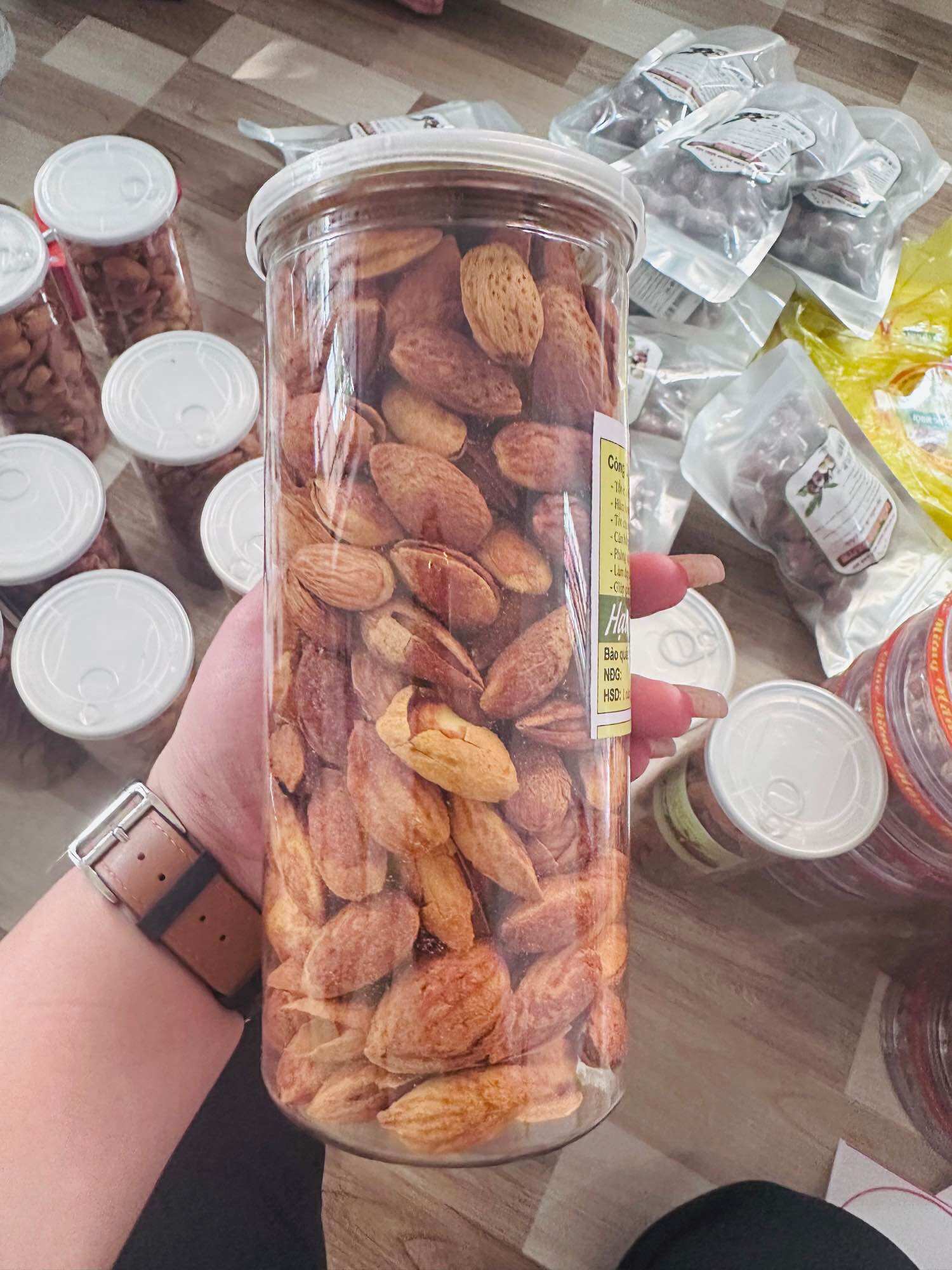 Hạnh nhân rang bơ vỏ mỏng hàng ngon hũ 500 gram