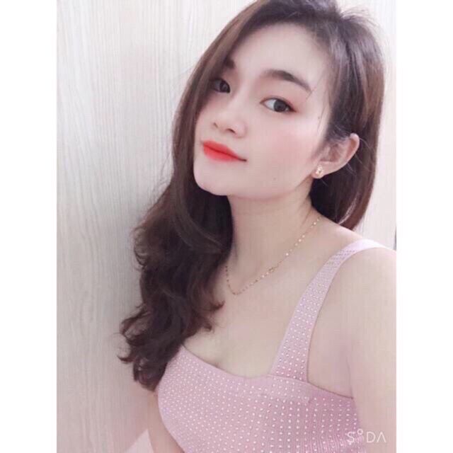 Áo 2 dây len bản to đính đá hot hit