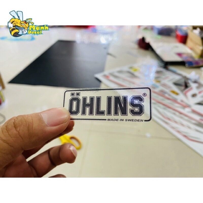 Tem Ohlins/Nitron Trong Suốt Dán Thụt Trang Trí Xe Máy