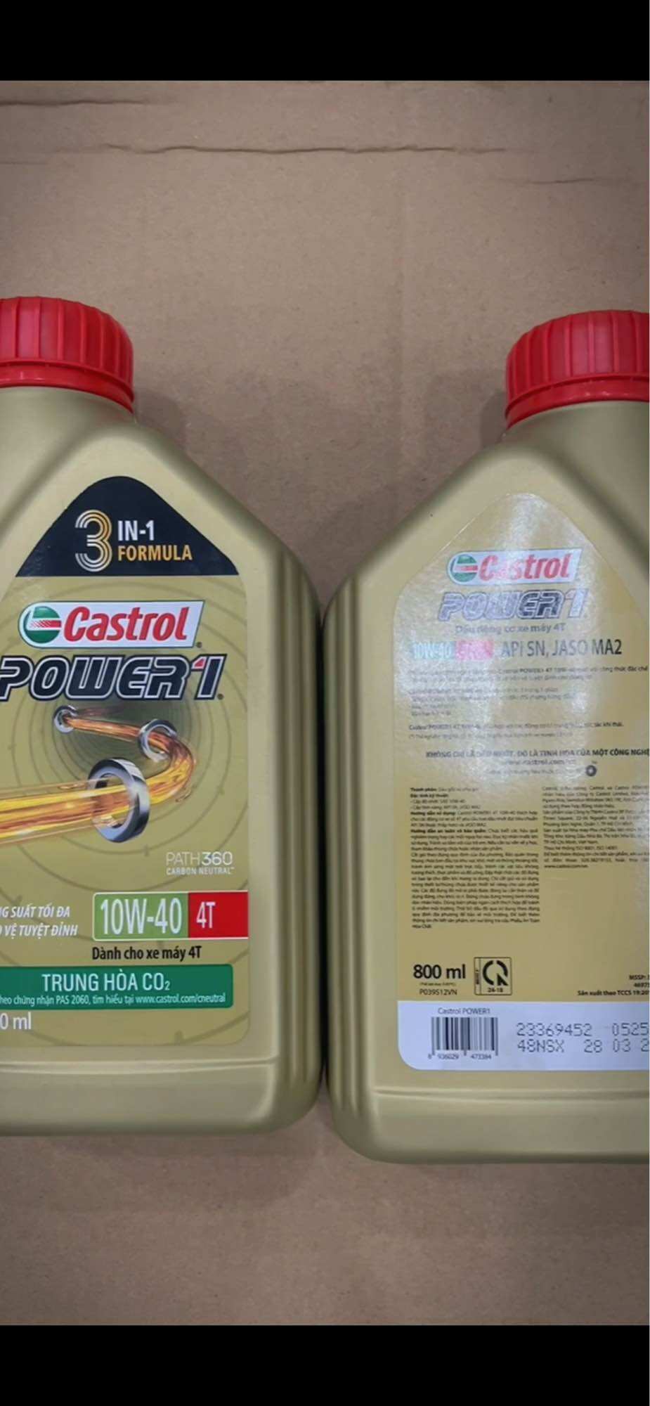Dầu nhớt castrol xe số 10W40 800ml