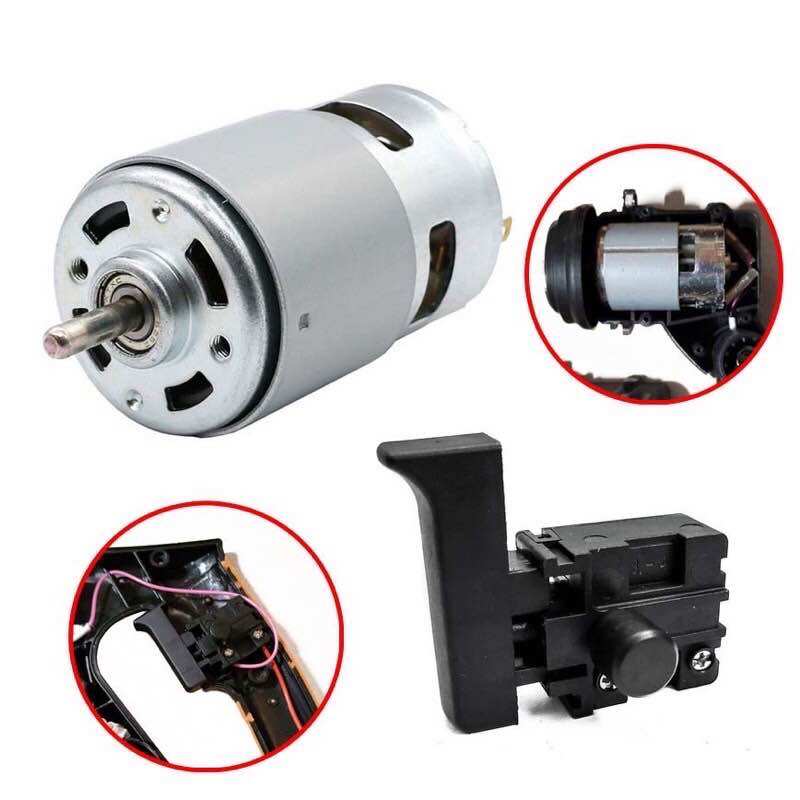 Moto máy cắt cỏ pin,động cơ máy cắt cỏ pin, moto 755, công tắc máy cắt cỏ pin, phụ kiện thay thế sửa chữa máy cắt cỏ pin