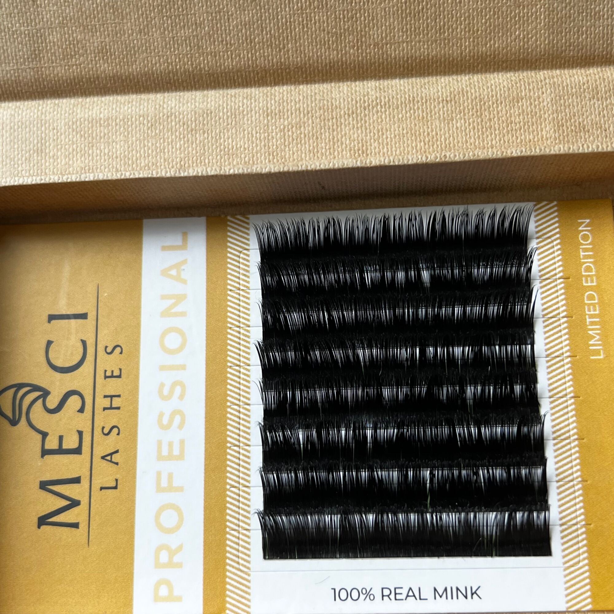 Mi lông thật 100% chất MINK mẫu hộp up size 8 line J B C CC D L LD 8-16mm