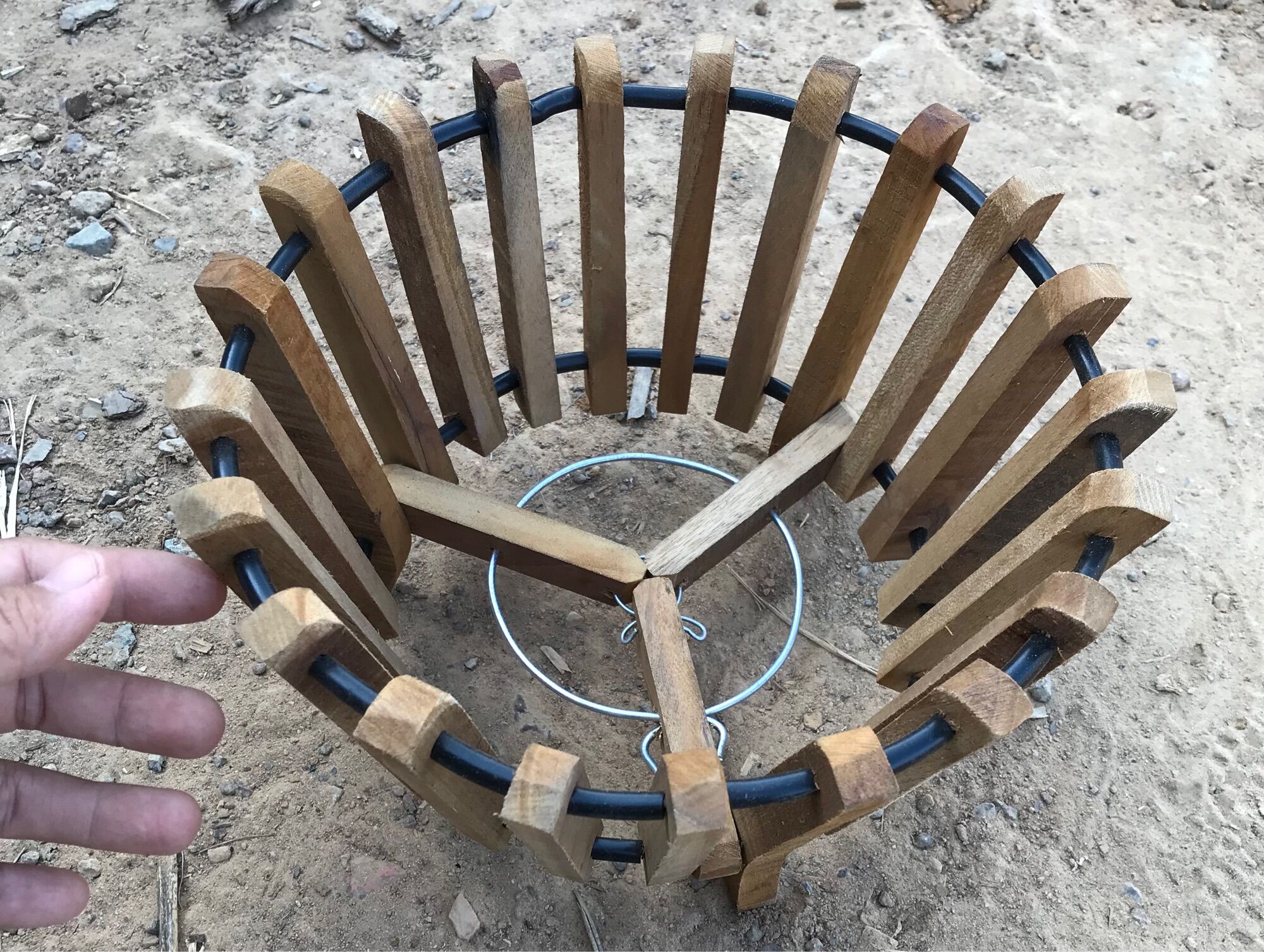 Chậu gỗ tròn F20
