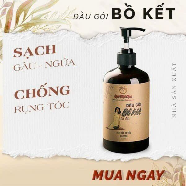 Dầu gội đầu bồ kết quê một cục giảm gãy rụng
