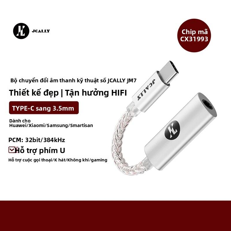 JCALLY JM7 Cáp Âm Thanh Kỹ Thuật Số USB TypeC/Lightning Sang 3.5mm DAC CX31993 Dành Cho Android/Appl