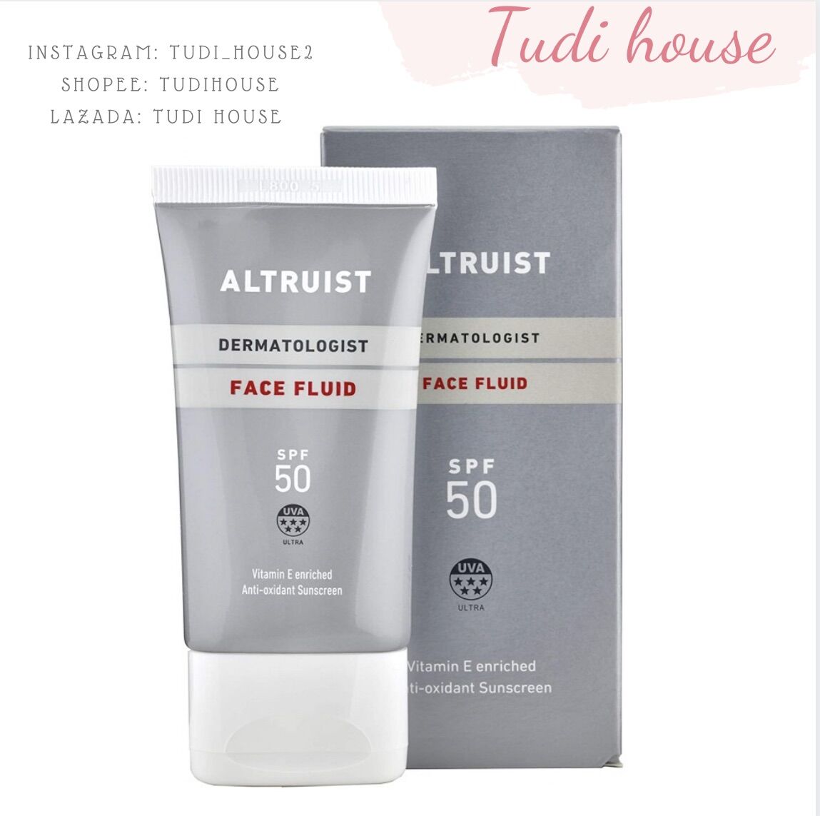 Kem chống nắng Altruist Dermatologist SPF50 Light Face Fluid