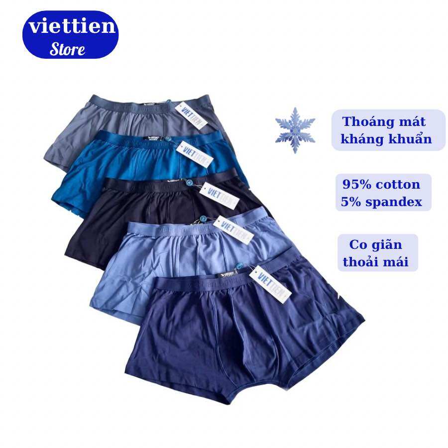 Quần lót nam boxer việt tiến chính hãng chất liệu vải cotton