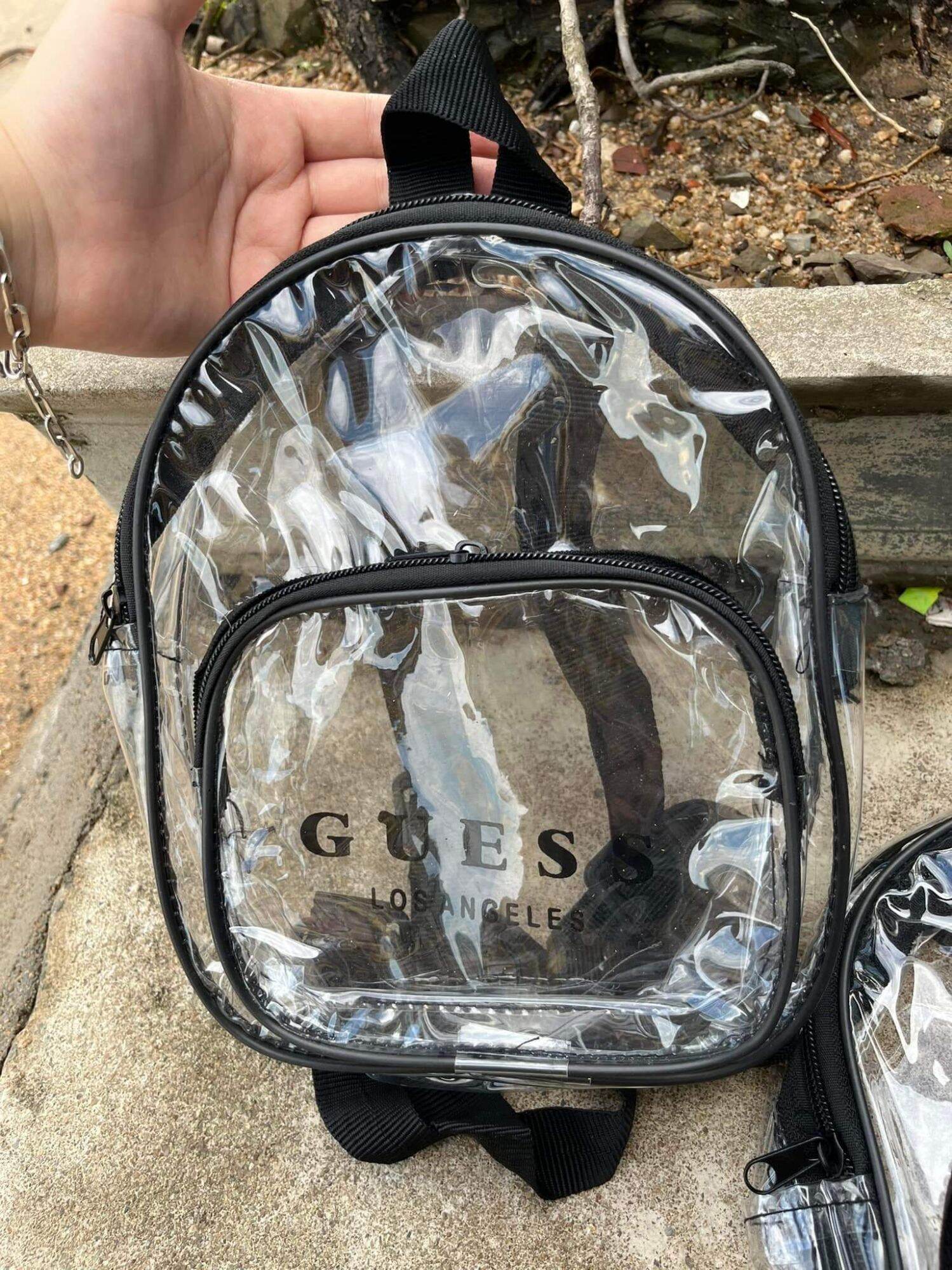 Balo mini trong suốt GUESS