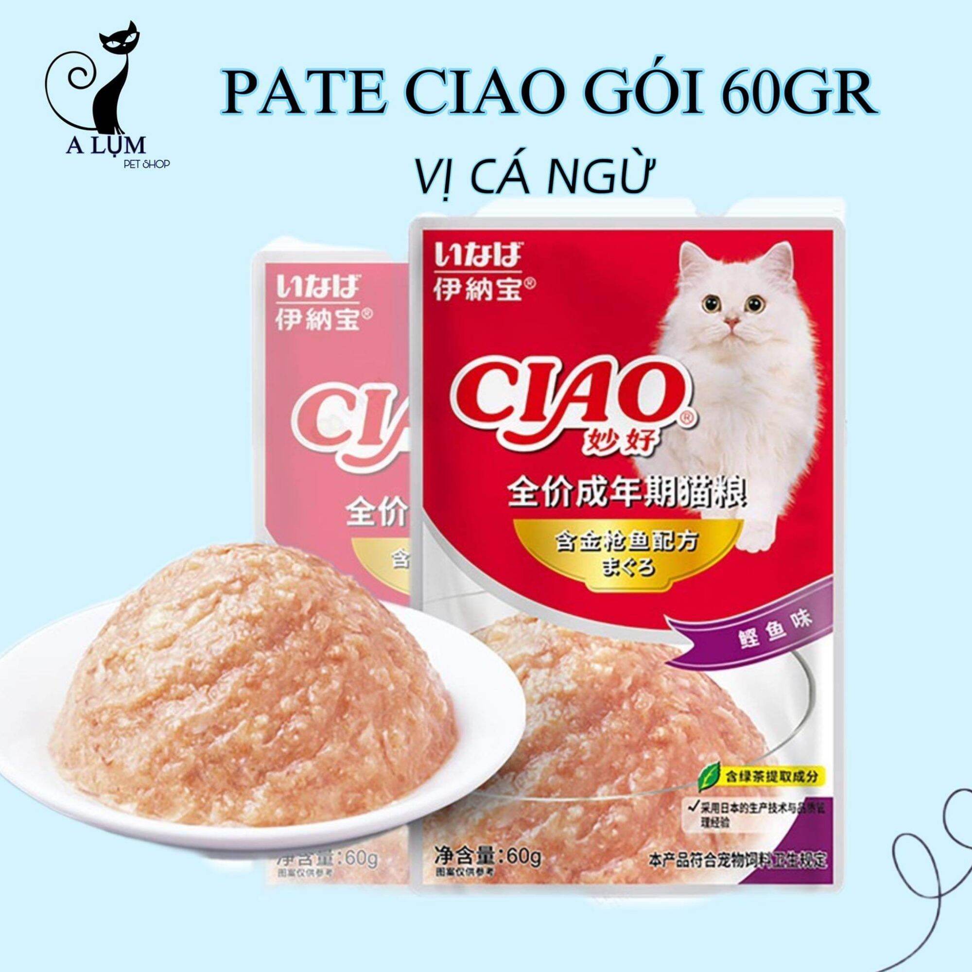 Pate Ciao cho mèo 6 vị gói 60g