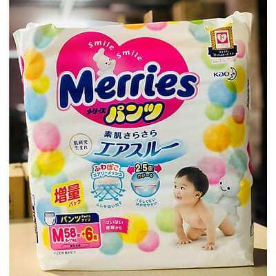 Bỉm Merries nội địa nhật cộng miếng