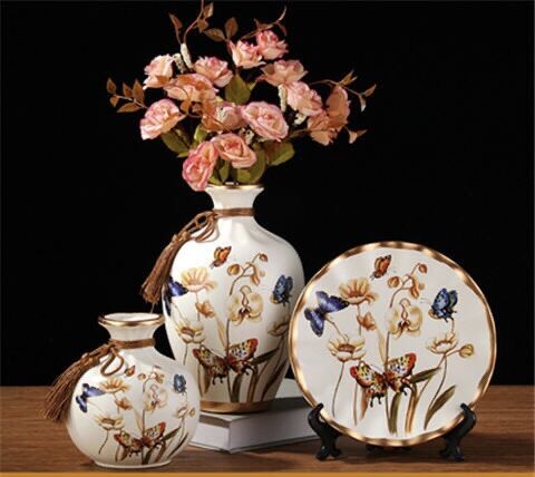 Bộ decor 3 món trang trí phòng khách kèm hoa