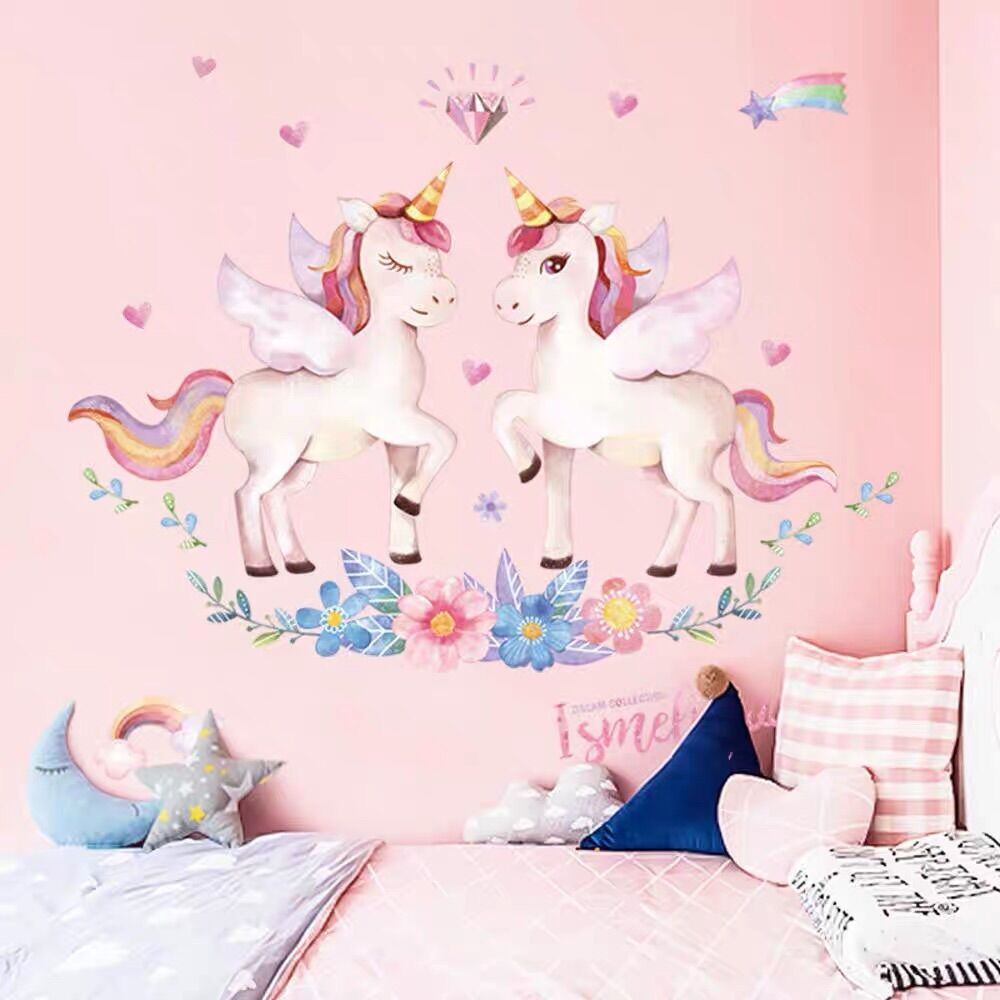 Tranh dán tường, Decal dán tường ngựa Poly
