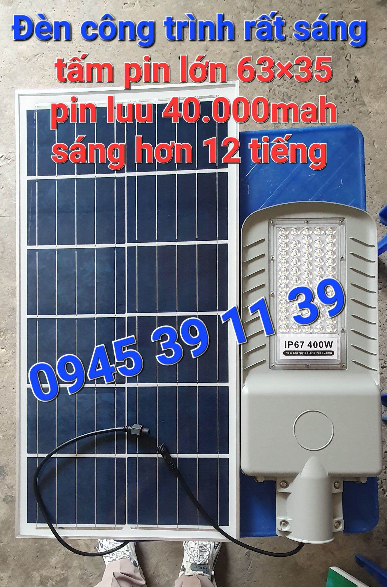 đèn năng lượng mặt trời 400W