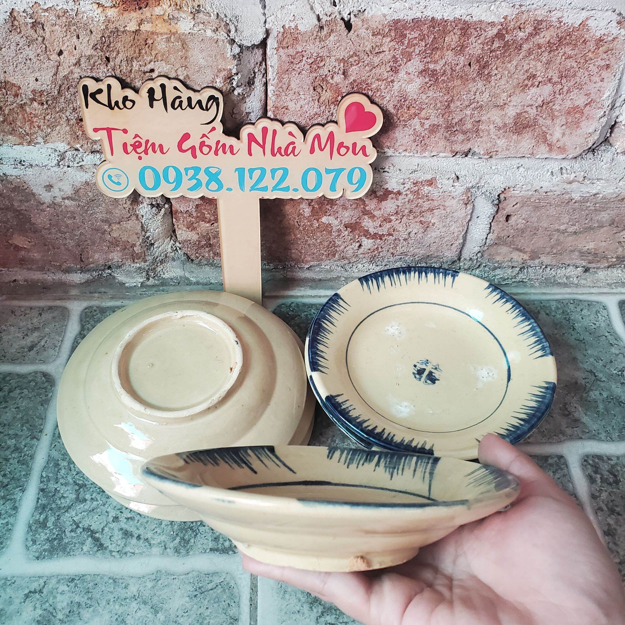 😊😋🌿COMBO 3c DĨA GỐM PHẾT🌿🤗MẪU XƯA🤑 (HÀNG SẦN KHÔNG LÁNG)🤩😁