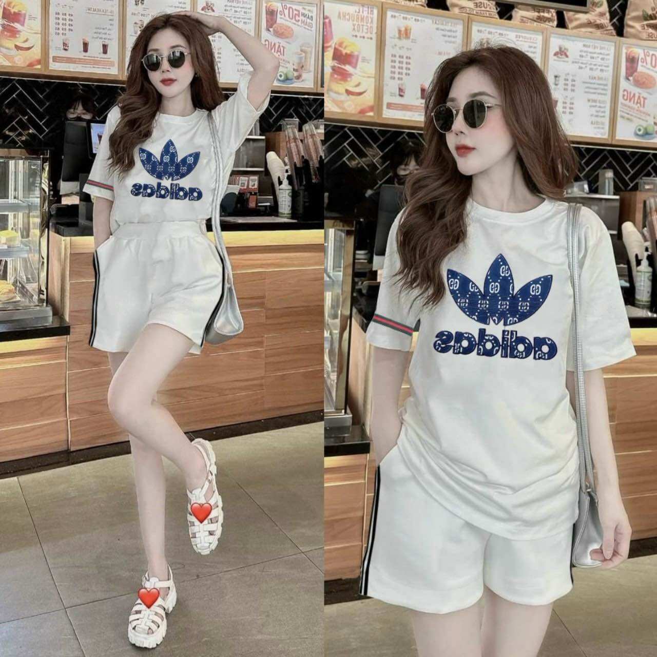 SÉT BỘ SHORT THUN COTTON THÊU CAO CẤP