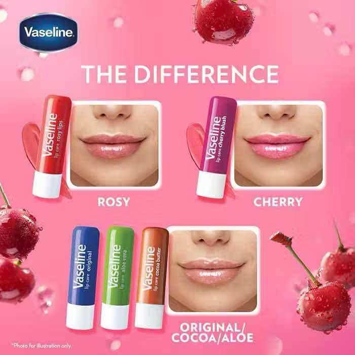 Son Dưỡng Môi Mềm Mịn Vaseline Hồng Xinh Rosy Lips Dạng Thỏi 4.8g