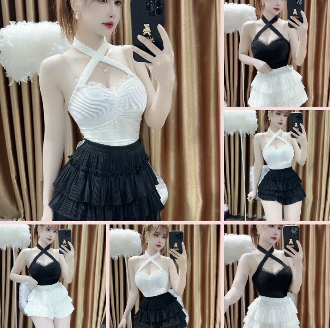 [HCM] ÁO KIỂU CHÉO CỔ CHẤT THUN GÂN MỀM ĐẸP FROM DƯỚI 50KG