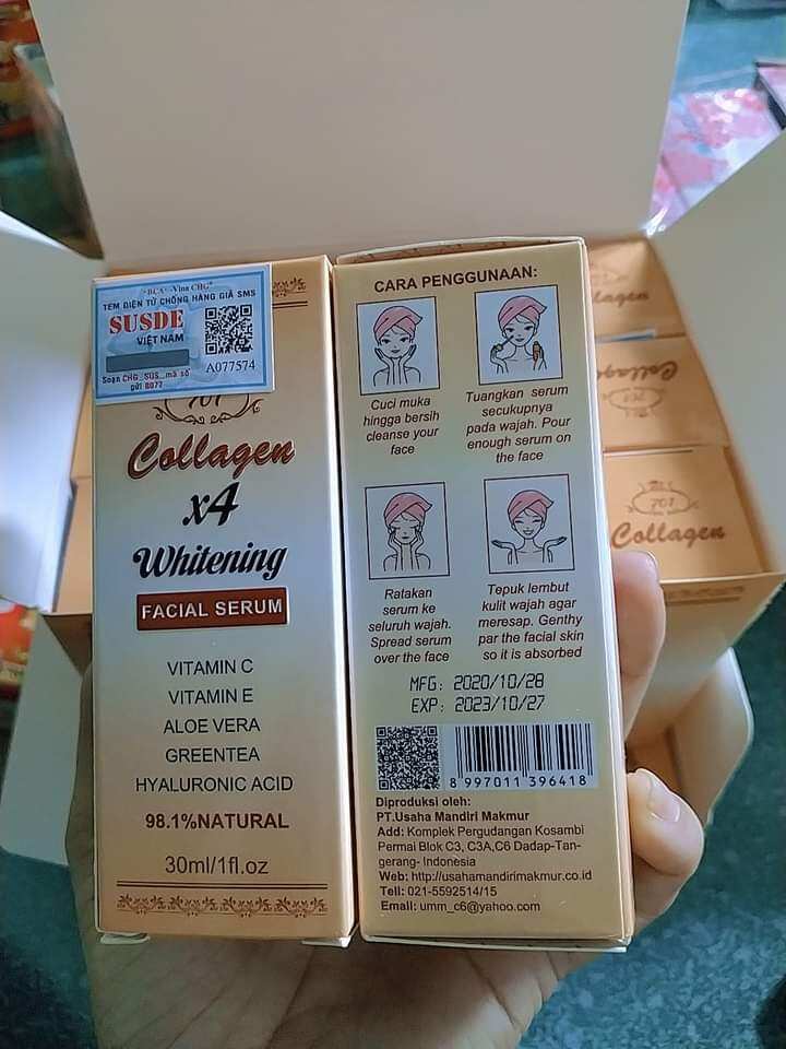 Serum Collagen plus vit e dưỡng trắng se khit lỗ chân lông