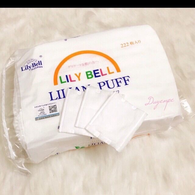 Bông tẩy trang Nhật Lily Bell 222 miếng