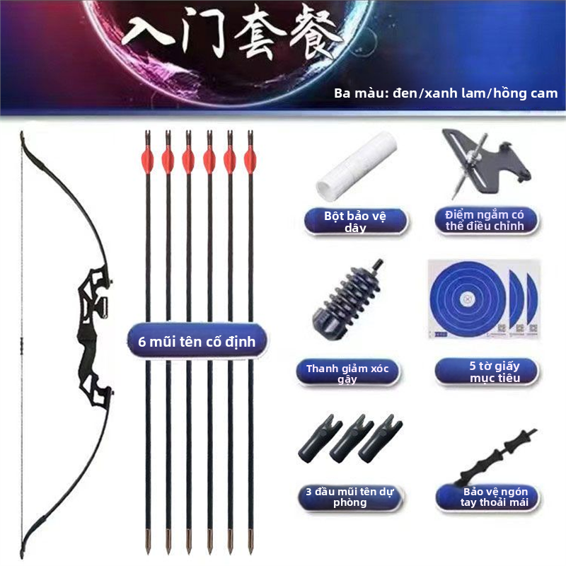 Bộ Cung Tên Bắn Cung Xoắn Cho Người Mới Bắt Đầu Ngoài Trời Dụng Cụ Bắn Cung Tập Luyện Thể Thao Cung 
