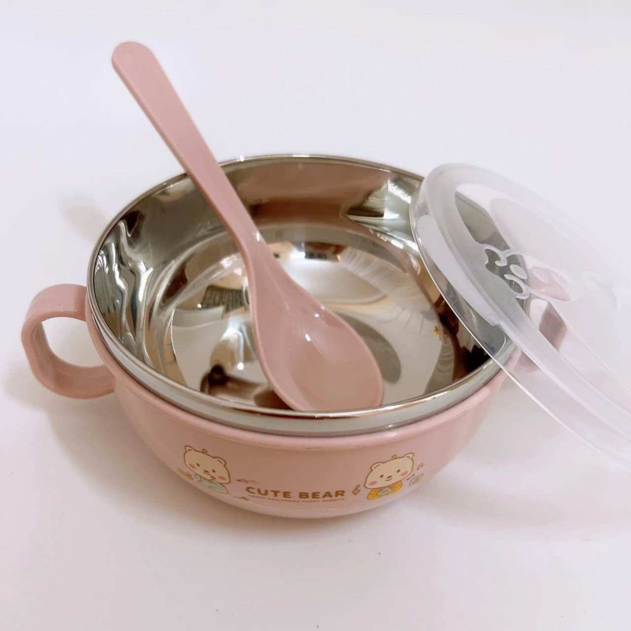 [HCM] Bát ăn dặm giữ nhiệt kèm thìa và nắp cho bé