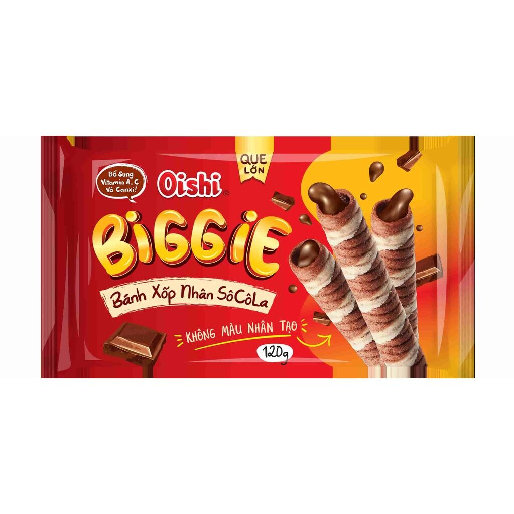 Combo 10 bịch Bánh quế OISHI BIGGIE 45g