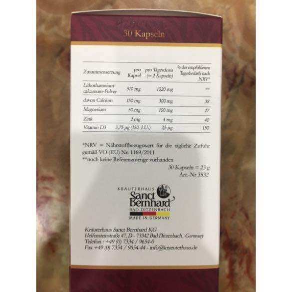 CANXI LITHO PLUS CHLB ĐỨC HỘP 60 VIÊN