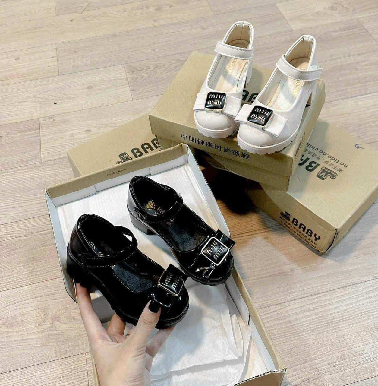 Giày cao gót bé gái ,giày miu miu dễ thương cho bé diện tết