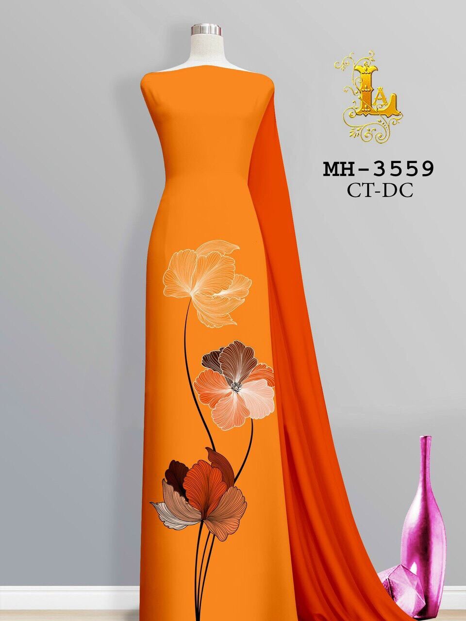 Vải áo dài in hoa