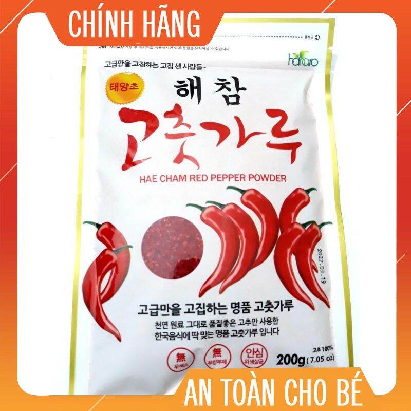 Bộ 5 gói bột ớt vảy haecham hàn quốc gói 200g