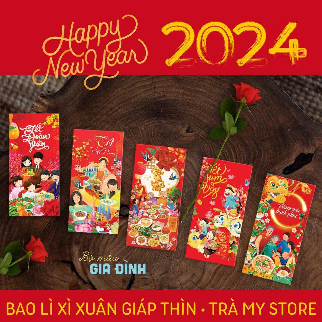 Set 20 Bao Lì Xì Tết 2024 nhiều mẫu