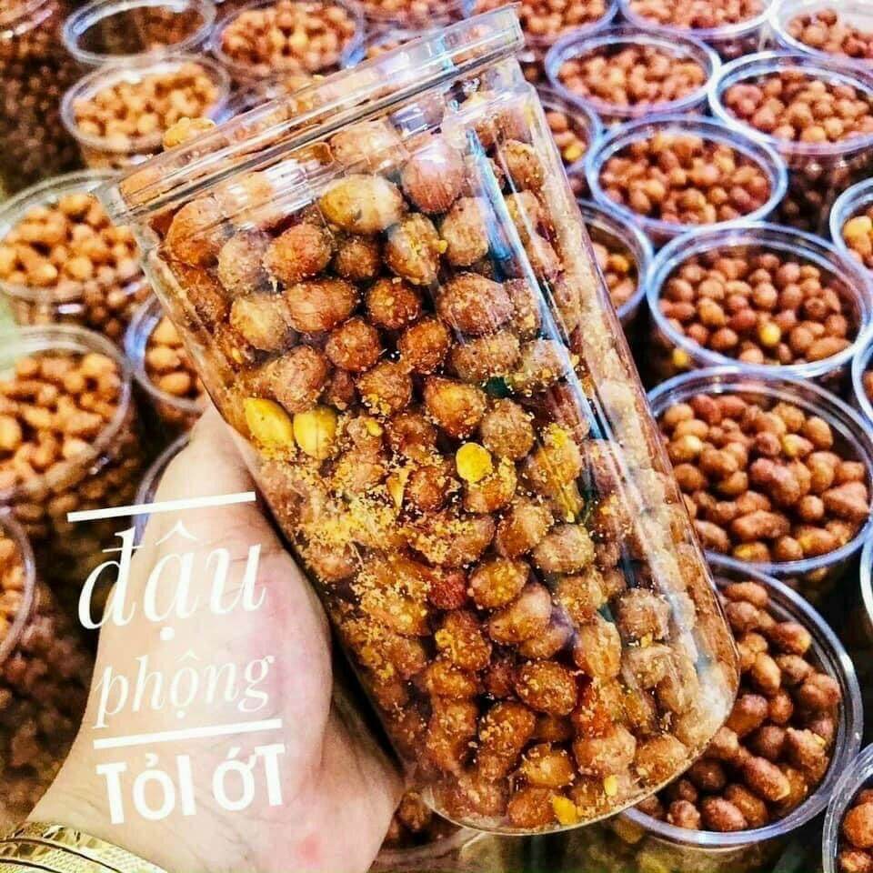 Đậu phộng rang tỏi ớt lon 500gram
