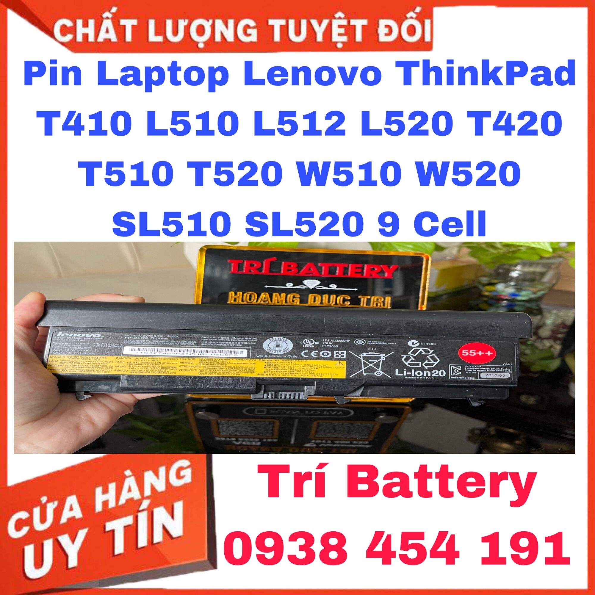 Pin laptop lenovo x230 màn thường - 9 cell dành cho thinkpad x220 x220i x230 x230i