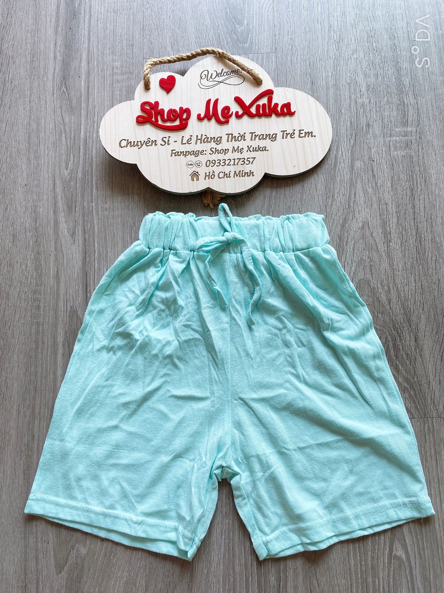 Quần thun đùi cotton HM bé gái