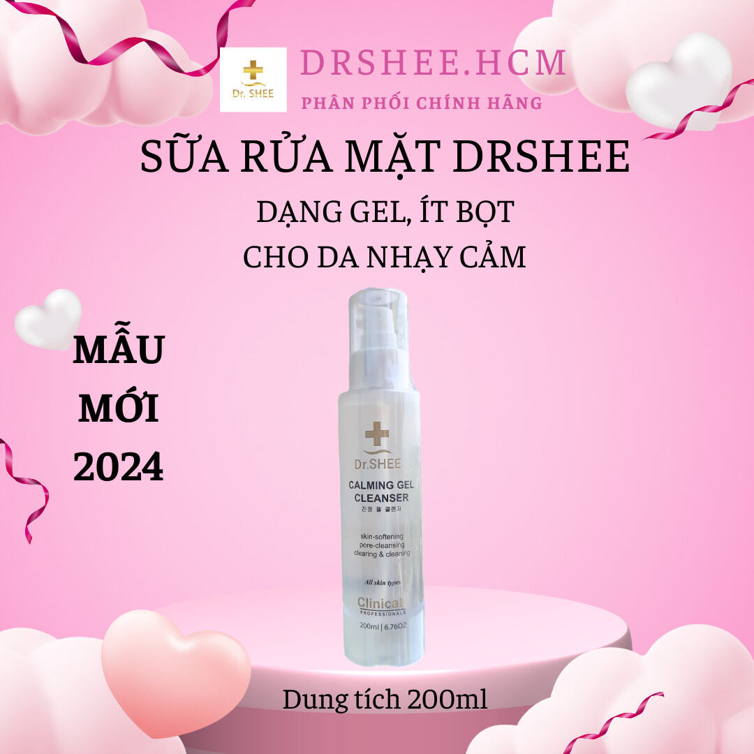 [HCM]Sữa rửa mặt Drshee ít bọt mẫu mới, sữa rửa mặt dạng gel Dr.shee Calming Gel Cleanser 200ml cho 