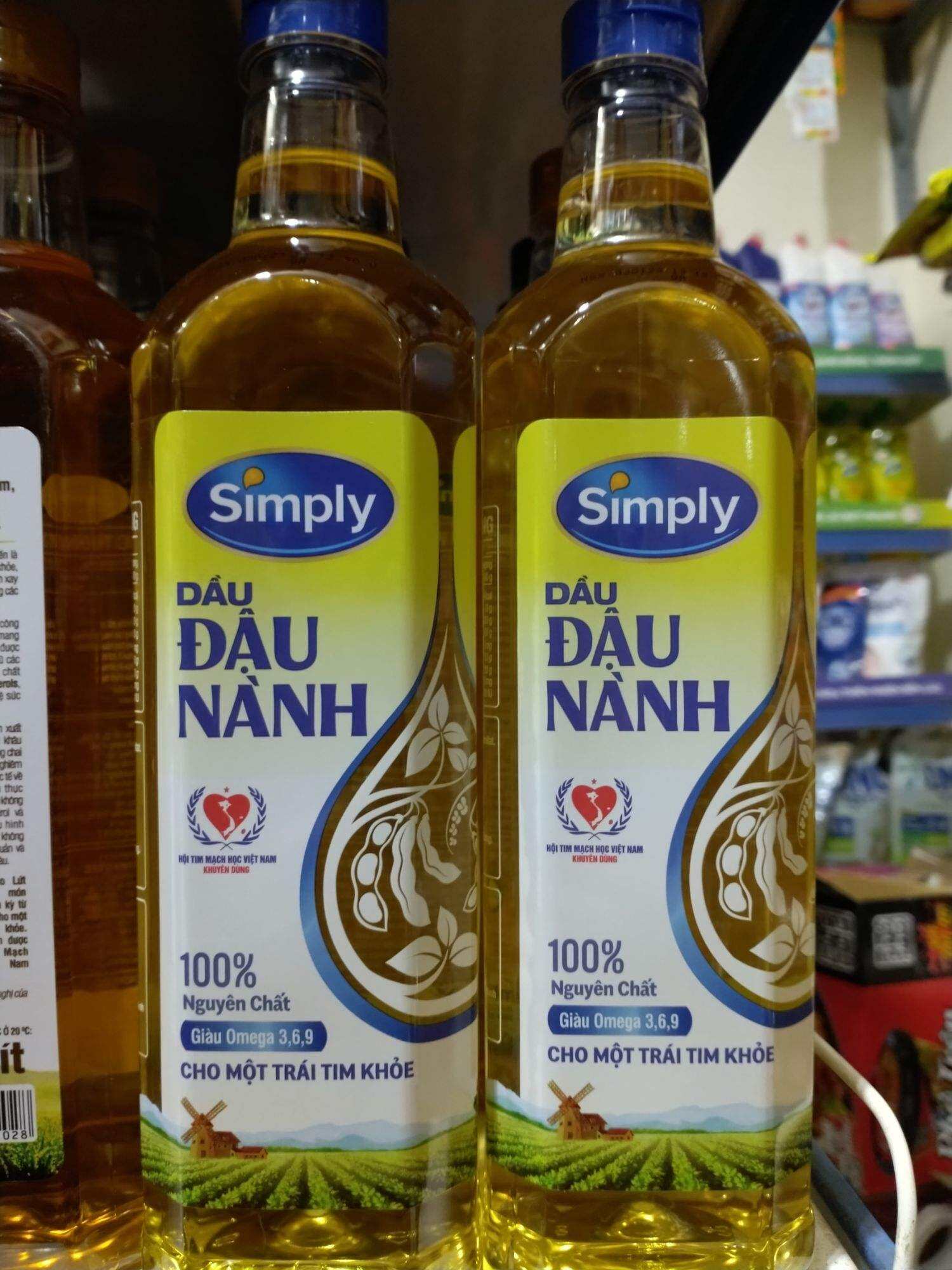 Dầu ăn Simply đậu nành chai 1 lít