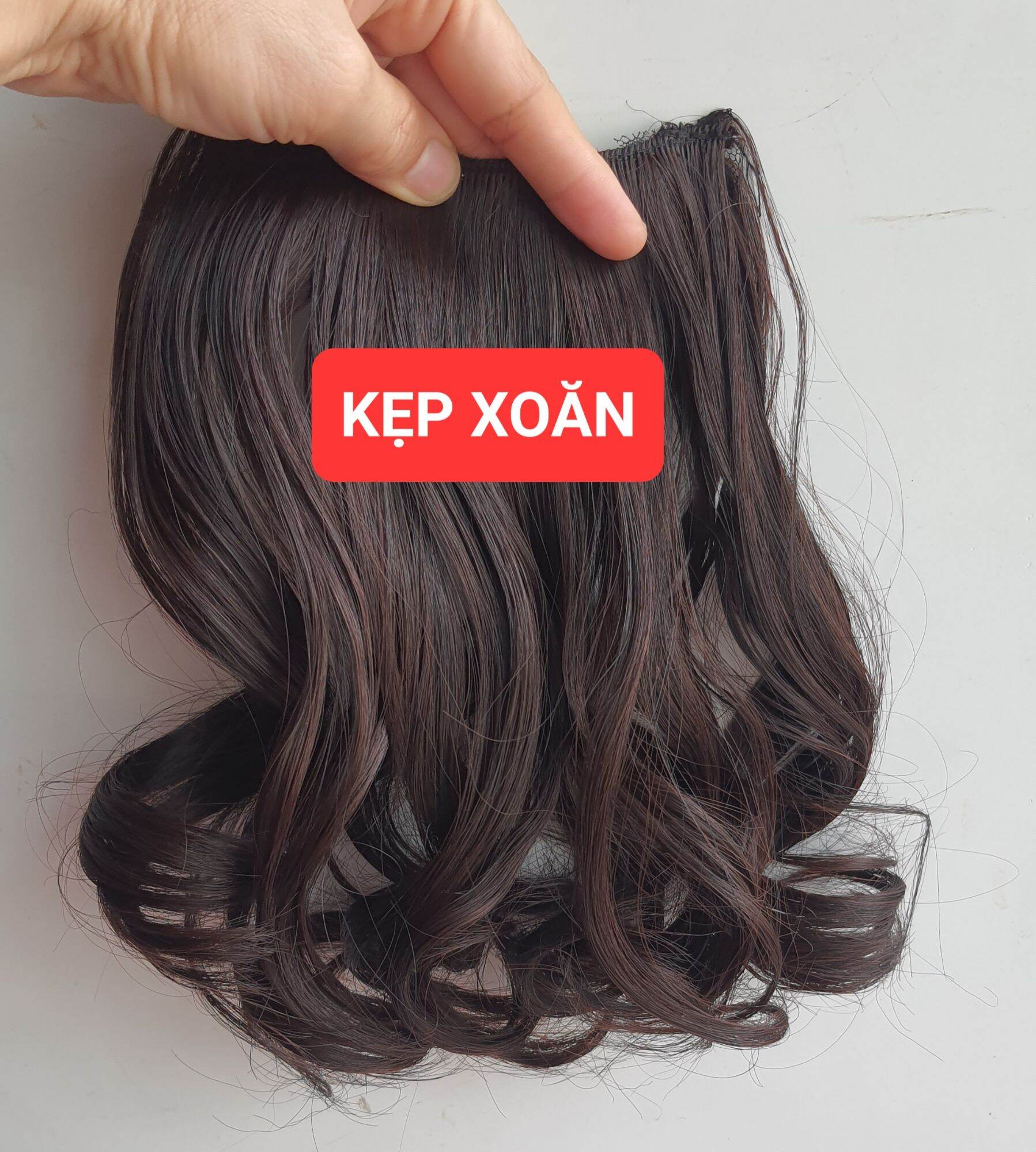 PHÍM KẸP TÓC GIẢ LÀM DÀY PHỒNG TÓC THẲNG / XOĂN  K005