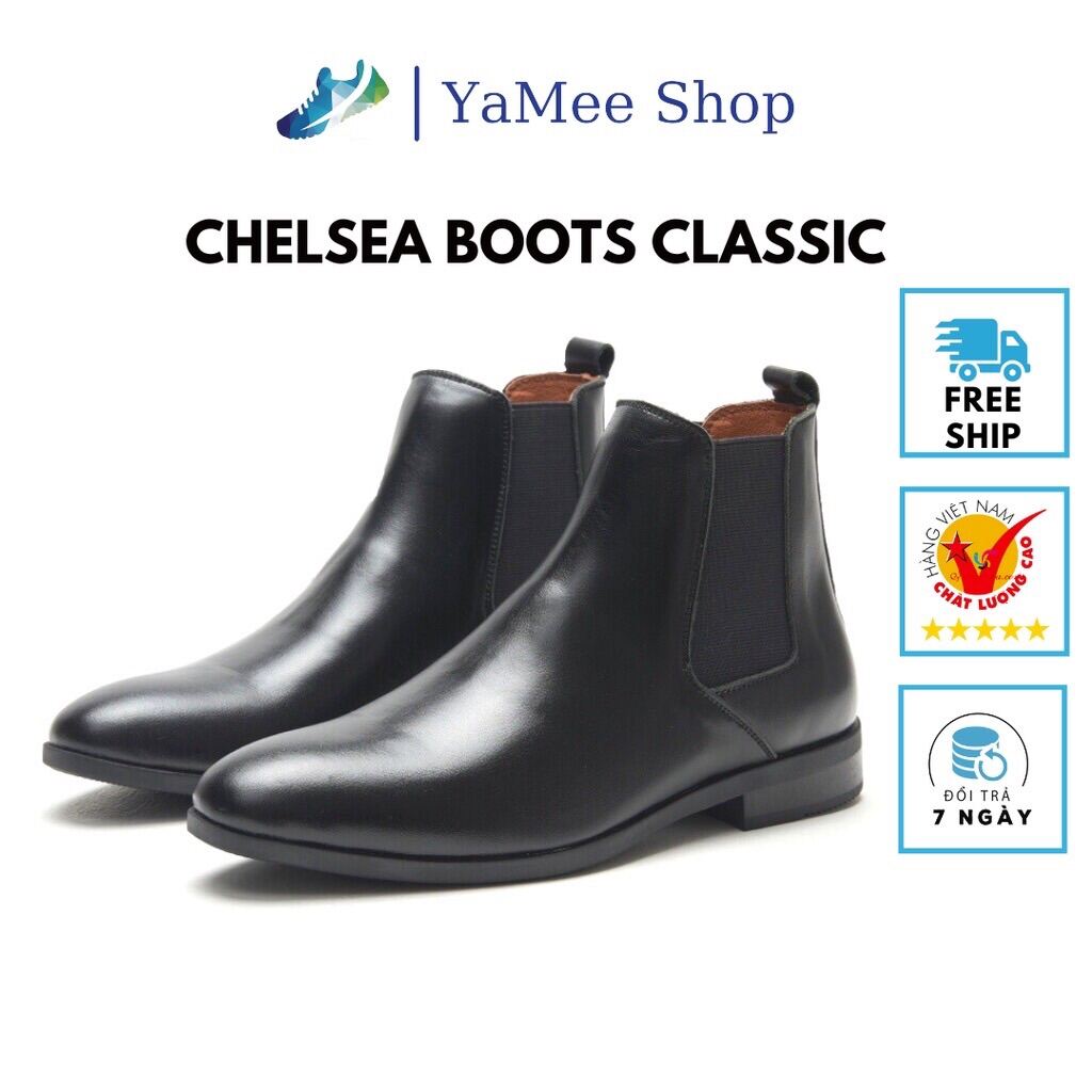 Giày bốt nam Chelsea Boots Classic đế khâu ( đặt lùi 1 size)