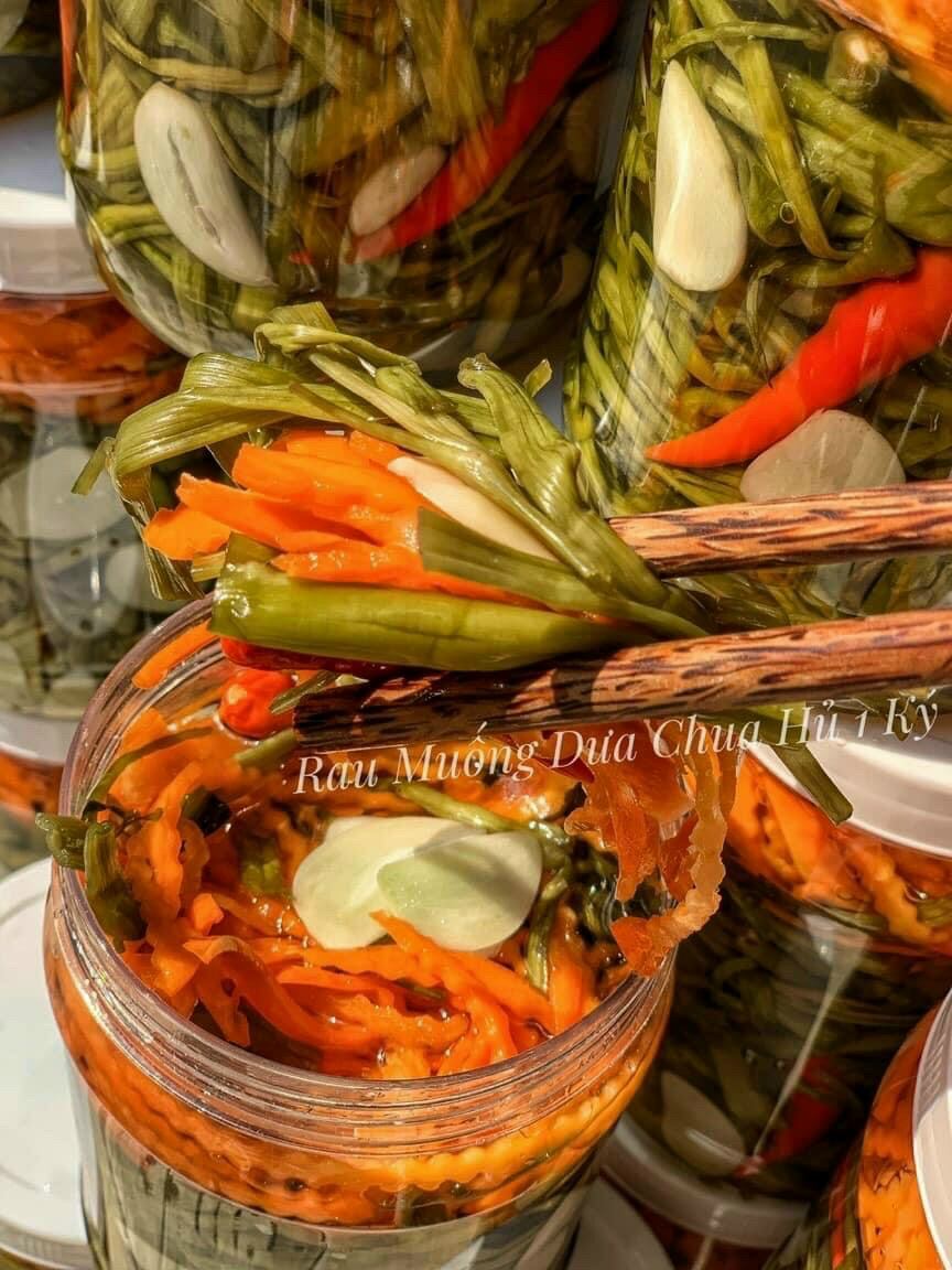 1kg rau muống dưa chua