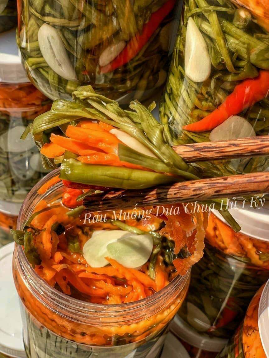 1kg rau muống dưa chua