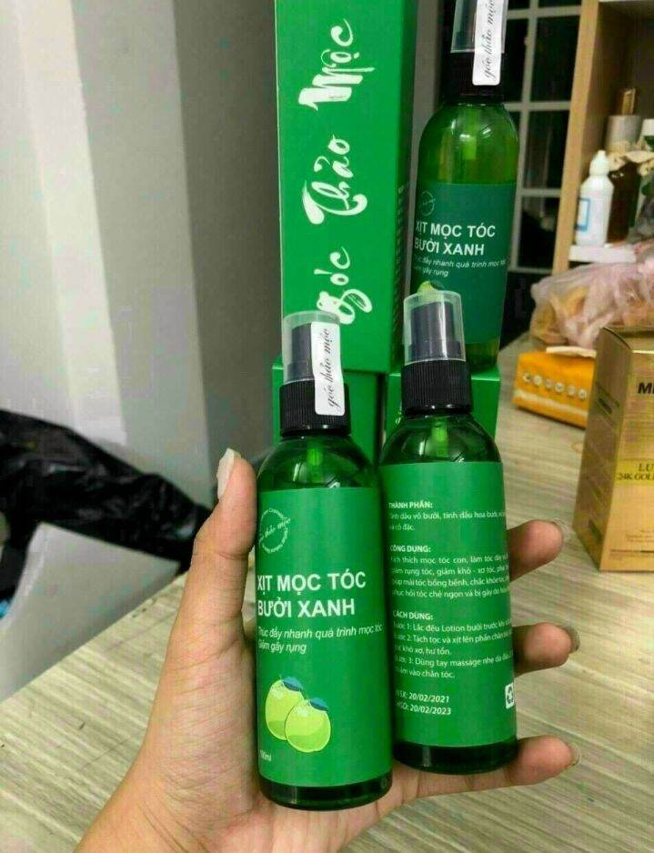 Xịt mọc tóc bưởi xanh hàng full hộp